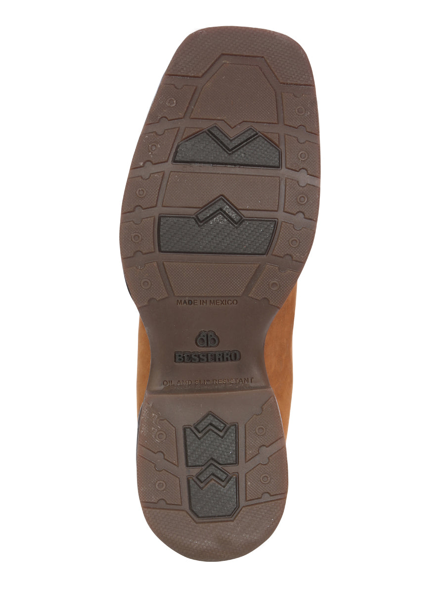 El Besserro Men's Leather Ankle Boot - Made in Mexico - Nubuck Tan 45875