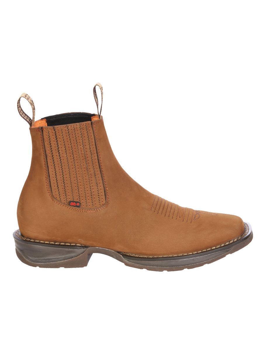 El Besserro Men's Leather Ankle Boot - Made in Mexico - Nubuck Tan 45875