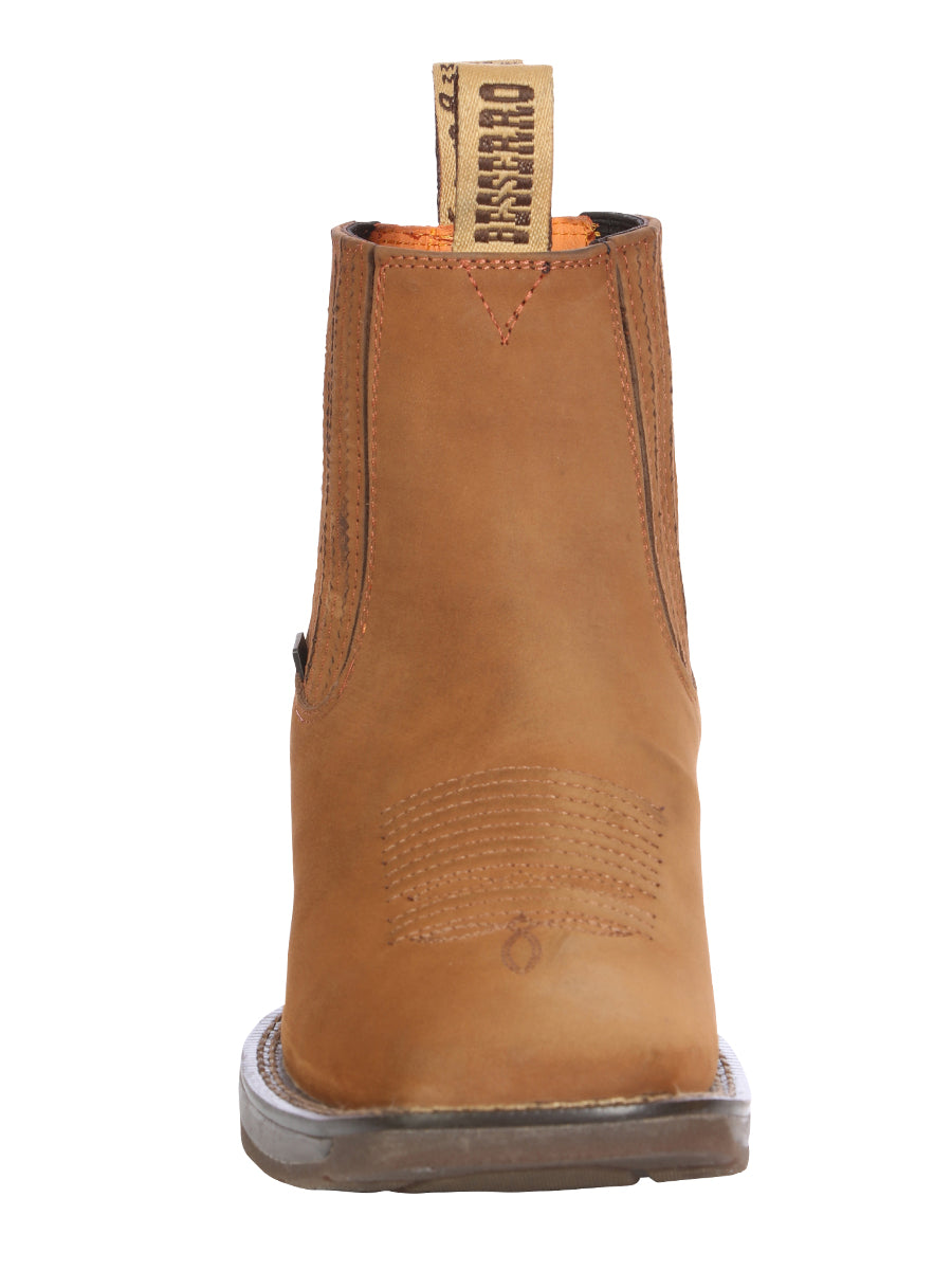 El Besserro Men's Leather Ankle Boot - Made in Mexico - Nubuck Tan 45875