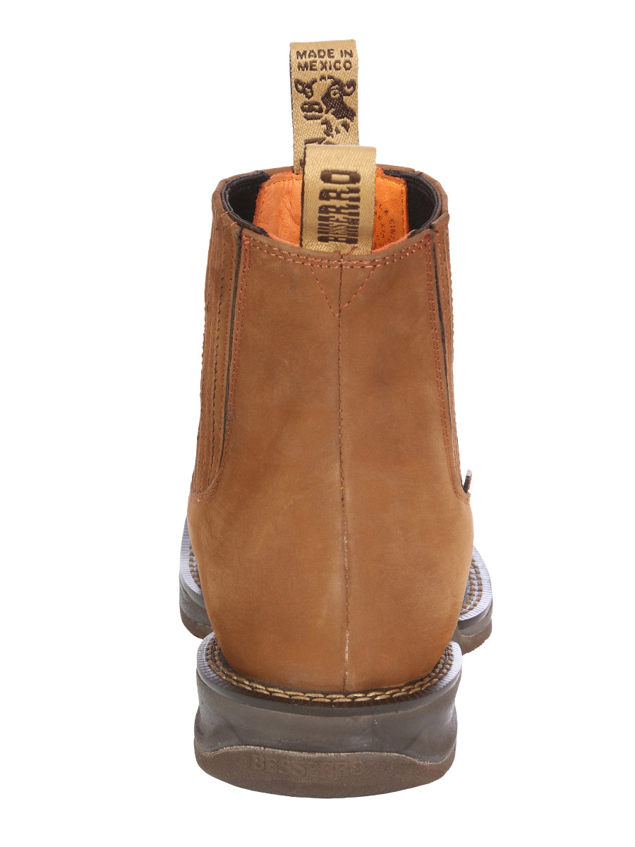 El Besserro Men's Leather Ankle Boot - Made in Mexico - Nubuck Tan 45875