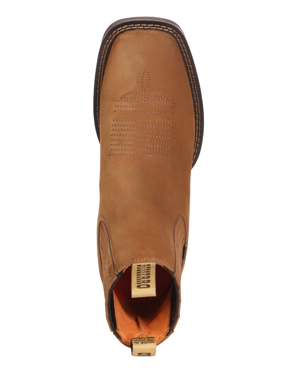 El Besserro Men's Leather Ankle Boot - Made in Mexico - Nubuck Tan 45875