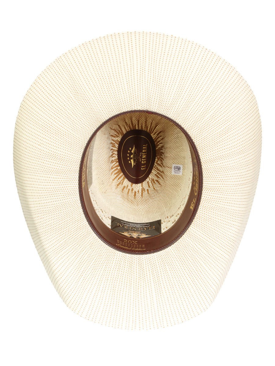 El General 20X Palm Straw Western Hat — Unisex Bangora Ringers