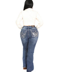 Women's Centenario Bootcut Denim Jeans- Dark Blue 45905