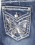 Women's Centenario Bootcut Denim Jeans- Dark Blue 45905