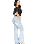 Women's Centenario Bootcut Denim Jeans- Light Blue 45906