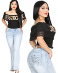 Women's Centenario Bootcut Denim Jeans- Light Blue 45906