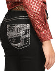 Girls Centenario Premium Bootcut Jeans -  Black Denim 45907