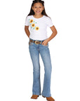 Girls Centenario Premium Bootcut Jeans - Blue Denim 45908