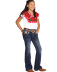 Girls Centenario Premium Bootcut Jeans -  Dark Blue Denim 45909