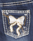 Girls Centenario Premium Bootcut Jeans -  Dark Blue Denim 45909