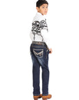 Boys Centenario Premium Bootcut Jeans - Dark Blue Denim 45914