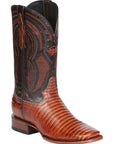Men's El General Western Boot Lizard Print Leather - Cognac 45930