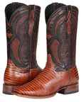 Men's El General Western Boot Lizard Print Leather - Cognac 45930
