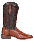Men's El General Western Boot Lizard Print Leather - Cognac 45930
