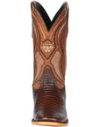 Men's El General Western Boot Lizard Print Leather - Brown 45931