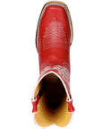 Women's El General Western Boot Crack Leather- Red 45932