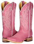 Women's El General Western Boot Crack Leather- Pink 45933