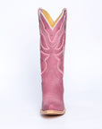El General Women's Snip Toe Leather Cowboy Boot - Made in Mexico - Pink 45938