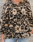 Camilla Bracelet Sleeve Boho Blouse
