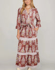 Katie Trim Tiered Maxi Dress