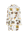 Baha Ranch Vintage Cowgirl Collage Women's Western Bath Robe