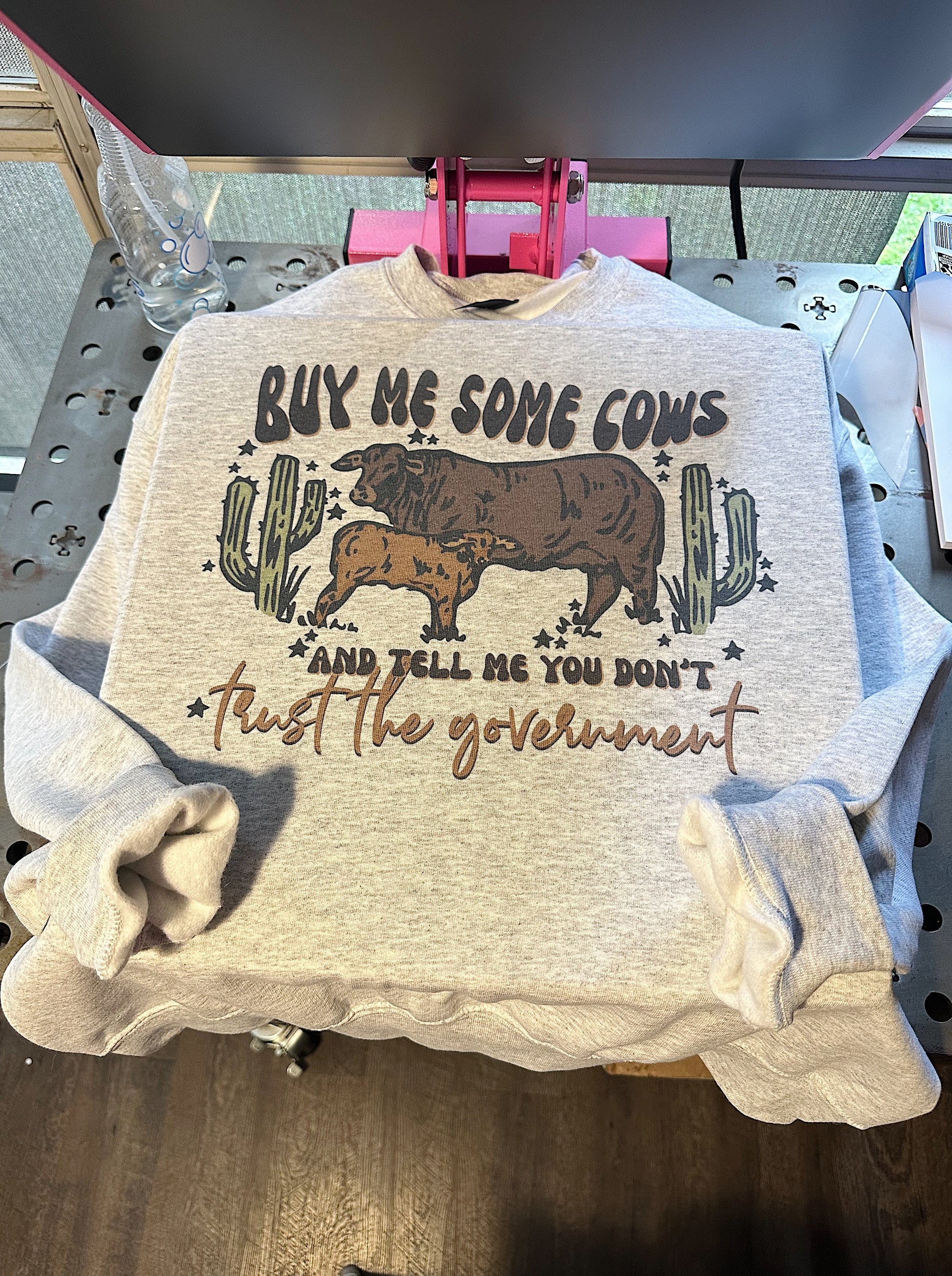 Cows &amp; Government TEE or CREWNECK
