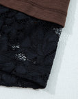 Lace Patchwork Long Sleeve Top