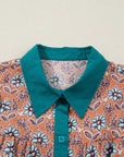 Alia Floral Contrast Collared Shirt