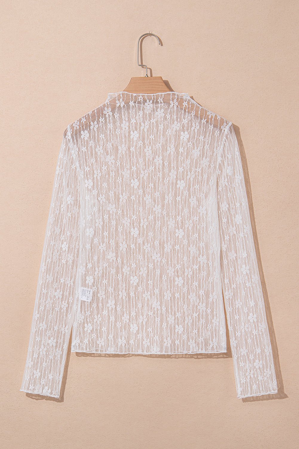 Adalynn Sheer Floral Lace Long Sleeve Top