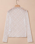 Adalynn Sheer Floral Lace Long Sleeve Top