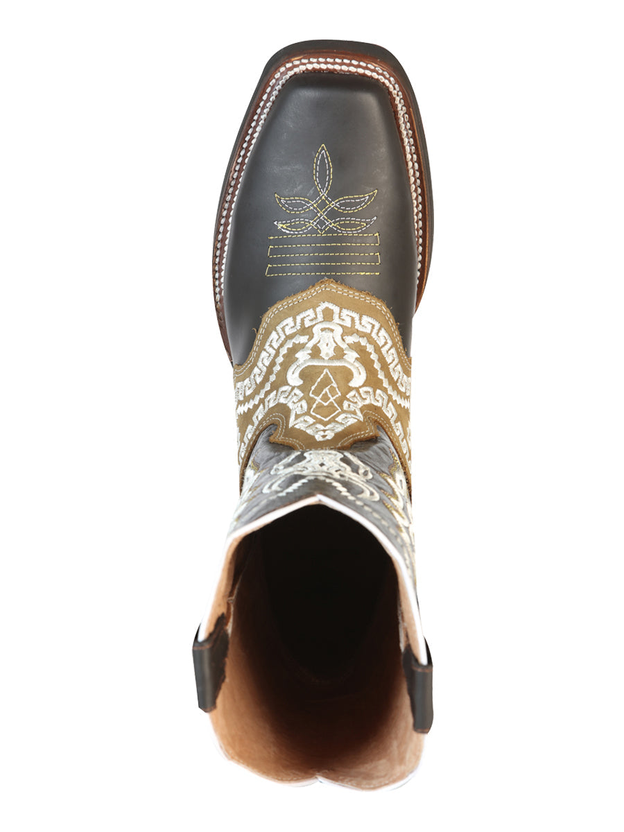El General Rodeo Boot — Crazy Brown with Embroidery