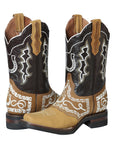 El General Rodeo Boot — Nubuck Honey with Embroidery