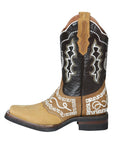 El General Rodeo Boot — Nubuck Honey with Embroidery