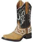 El General Rodeo Boot — Nubuck Honey with Embroidery