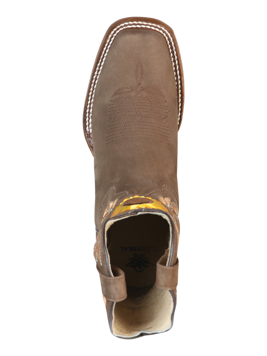 El General Womens Rodeo Boot in Nobuck Camel