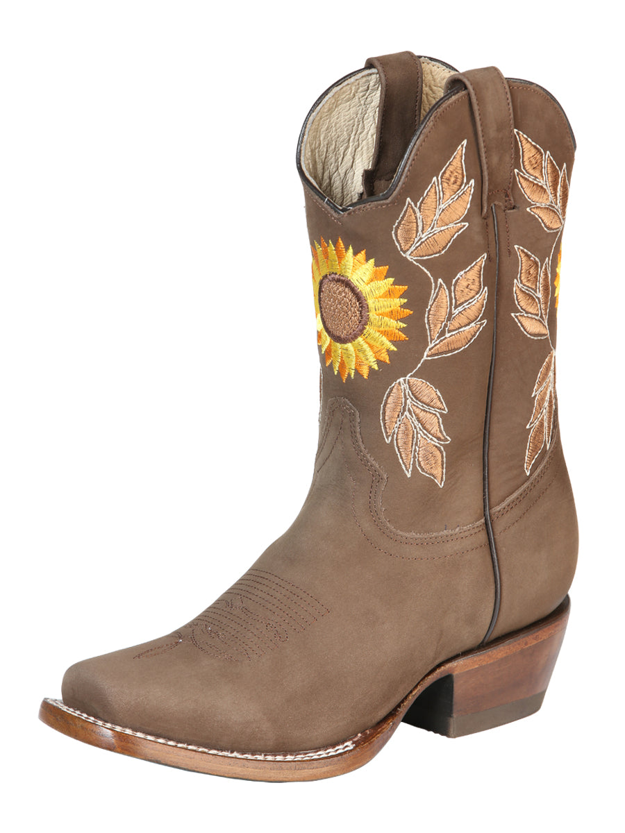 El General Womens Rodeo Boot in Nobuck Camel