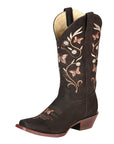 El General Women's Rodeo Boots — Nubuck Leather in Brown
