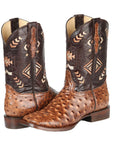 El General Rodeo Boot in Printed Ostrich Shedron