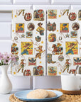 Vintage Cowgirl Collage Dish Towels Set of 2 Made in America