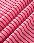 Stripe Thumbhole Sleeve Side Slit Drop Shoulder Hoodie