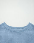 Textured Top and Pants Set