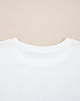 Beige Big Bow Accent Plus Size Drop Shoulder Sweatshirt