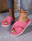 Etta Open toe Fuzzy Slippers