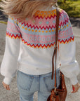Avery Print Drop Shoulder Sweater