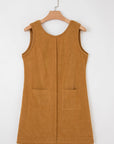 Emapia Corduroy Sleeveless Mini Dress