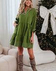 Patara Sleeve Tiered Mini Dress