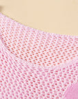 Floral Hollowed Knit Drop Shoulder Pullover Sweater
