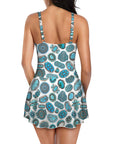 Baha Ranch All Turquoise Skirted Swimsuit
