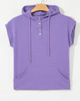 Mariam Short Sleeve Kangaroo Hoodie