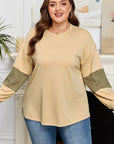 Bethany Patchwork Drop Shoulder PLUS Pullover
